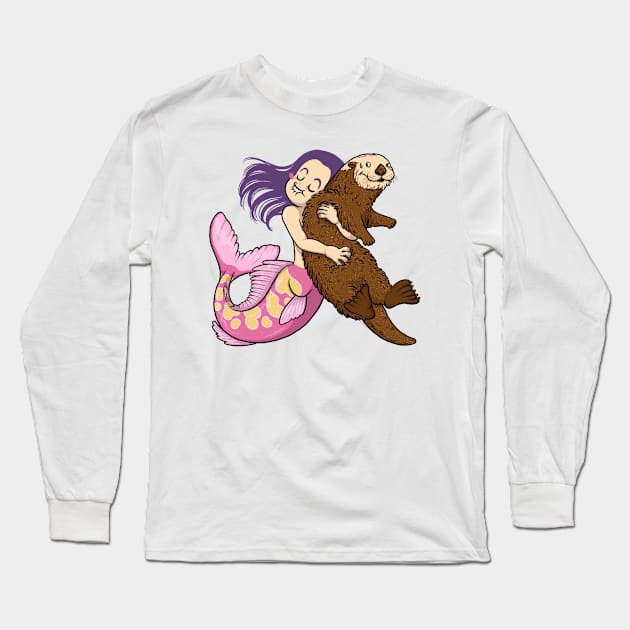 Hug the Otter Long Sleeve T-Shirt by JenniferSmith